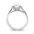 Sterling Silver Rhodium Plated Diamond and FW Cultured Pearl Ring QR4618-8