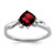 14k White Gold Cushion Garnet and Diamond Ring RM7167-GA-003-WA