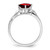 14k White Gold Cushion Garnet and Diamond Ring RM7167-GA-003-WA