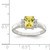 Sterling Silver Yellow & White CZ Ring QR4310-8