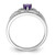 Sterling Silver Rhodium Plated Diamond & Amethyst Teardrop Ring QR4643AM-7