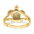 14k Textured Sea Turtle Ring R837