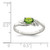 Sterling Silver Lime Green Oval CZ Ring QR4360-7