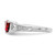Sterling Silver Rhodium Plated Diamond and Garnet Heart Ring QR4634GA-7