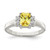 Sterling Silver Yellow & White CZ Ring QR4310-6