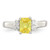 Sterling Silver Yellow & White CZ Ring QR4310-6