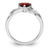 Sterling Silver Rhodium Plated Diamond and Garnet Heart Ring QR4634GA-9