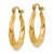 14k Polished Twisted Hollow Hoop Earrings S1262