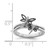 Sterling Silver Diamond Rhodium-plated Dragonfly Ring QR5758-6