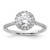 14K White Gold Lab Grown Diamond VS/SI FGH Halo Eng Semi-mount Ring RM2057E-100-7WLG