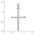 10k White Gold Tubular Cross Pendant 10D1660W