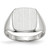 14k White Gold 11.0x10.5mm Closed Back Signet Ring RS603