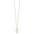 14k Polished CZ Cross Pendant Necklace SF2502-16