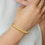 14k 3/16 Textured Hinged Bangle Bracelet SW3/16