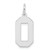 Sterling Silver/Rhodium-plated Polished Number 0 Charm QMS00