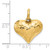 14K Polished and Hammered 3-D Heart Pendant S1450