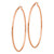 14k Rose Gold Polished 2x65mm Lightweight Tube Hoop Earrings T924RL