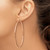 14k Rose Gold Polished 2x65mm Lightweight Tube Hoop Earrings T924RL