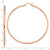 14k Rose Gold Polished 2x65mm Lightweight Tube Hoop Earrings T924RL