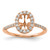 14kr Oval Halo Engagement Lab Grown Diamond VS/SI FGH Complete Ring RM2058E-050-7CRLG