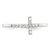 Sterling Silver Rhodium-plated CZ Sideways Cross Ring QR5886-7
