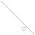 14k White Gold Dangle Heart Bracelet SF1856W-7.25