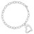 14k White Gold Dangle Heart Bracelet SF1856W-7.25