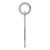 Sterling Silver/Rhodium-plated Polished Number 2 Charm QMS02
