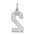 Sterling Silver/Rhodium-plated Polished Number 2 Charm QMS02