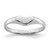 Sterling Silver RH-plated Polished Elongated Heart Children's Ring QR5966-4