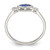 Sterling Silver Rhod-pltd Polished Created Sapphire/White Topaz Ring QR7065SEP-6