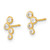 14k Madi K 4-CZ Bezel Set Post Earrings SE2549