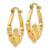 14k Polished Claddagh Hoop Earrings T902