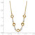 14K Two Tone 2 in Ext Polished Love Knots D/C Bead Necklace SF2919-18