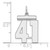 Sterling/Silver Rhodium-plated Polished Number 41 Charm QMS41