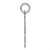 Sterling/Silver Rhodium-plated Polished Number 18 Charm QMS18