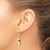 14K Two-tone Polished D/C Hollow Teardrop Criss Cross Leverback Earrings SF2938E