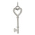 Sterling Silver Rhodium-plated CZ Heart Key Pendant QP1539