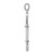 Sterling Silver Rhodium-plated CZ Heart Key Pendant QP1539
