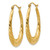 10k Polished Twisted Oval Hollow Hoop Earrings 10S1256