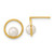 14K Madi K Open Circle 5mm Freshwater Cultured Pearl Post Earrings SE3041