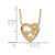 14K Heart with Flowers & CZ with 2IN EXT Necklace SF2770-18