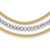 14K Two-tone Polished and Diamond-cut Layered Plus 2in ext. Necklace SF2985-15.75