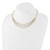 14K Two-tone Polished and Diamond-cut Layered Plus 2in ext. Necklace SF2985-15.75
