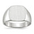 14k White Gold 12.5x12.5mm Closed Back Signet Ring RS604