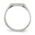 14k White Gold 12.5x12.5mm Closed Back Signet Ring RS604