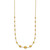 14K Polished and Textured Beaded 17in Necklace SF2859-17