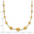 14K Polished and Textured Beaded 17in Necklace SF2859-17