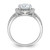 Sterling Silver Rhodium-plated Halo 8mm Center CZ Ring QR6948-7