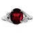 Sterling Silver Rhodium-plated Garnet Ring QR741-8